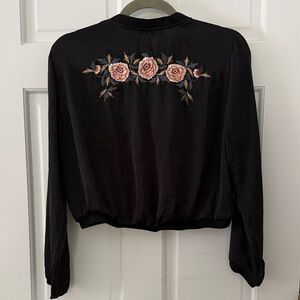Zara Black Long Sleeve with Decal on Back